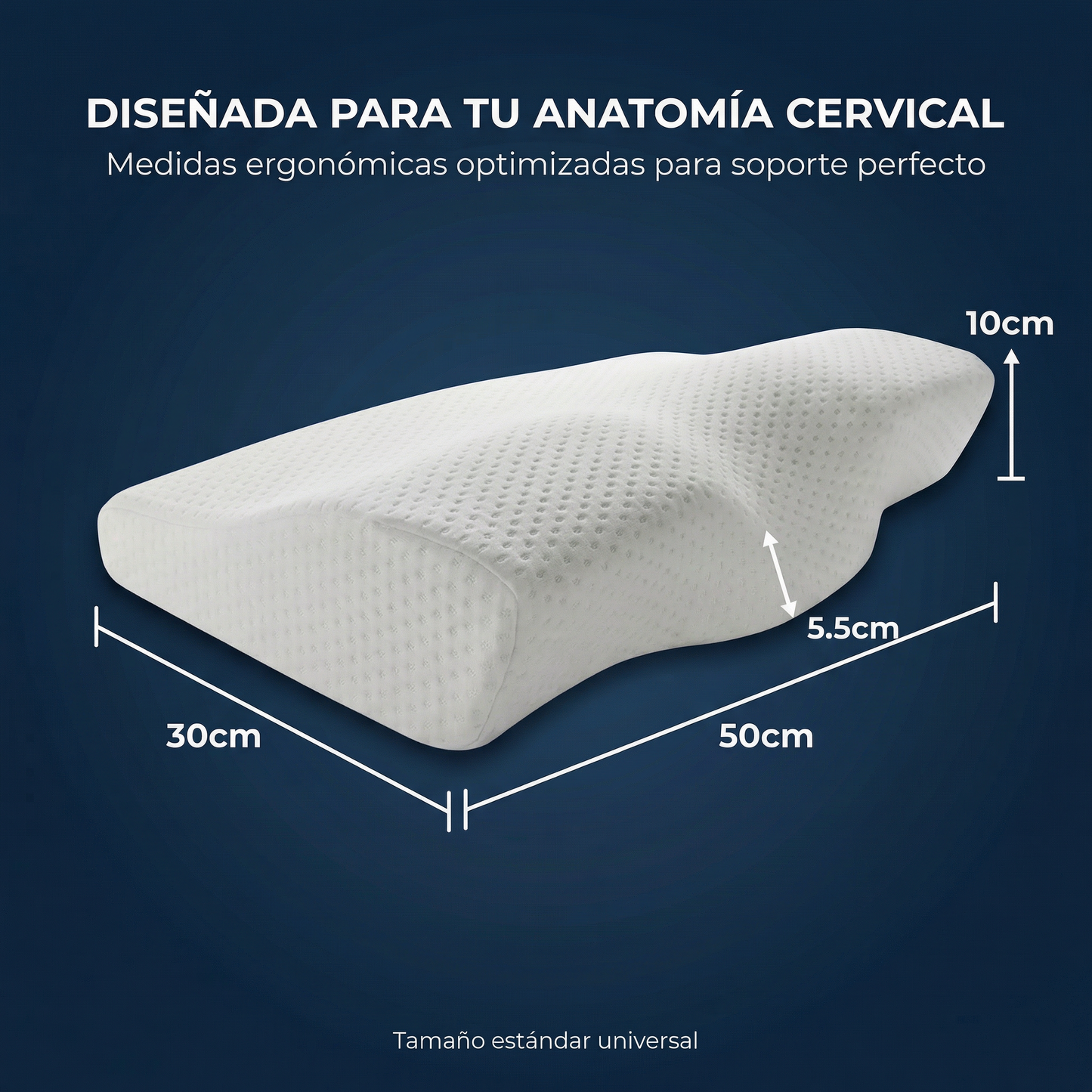 Almohada Viscoelástica Cervical - CerviFit™