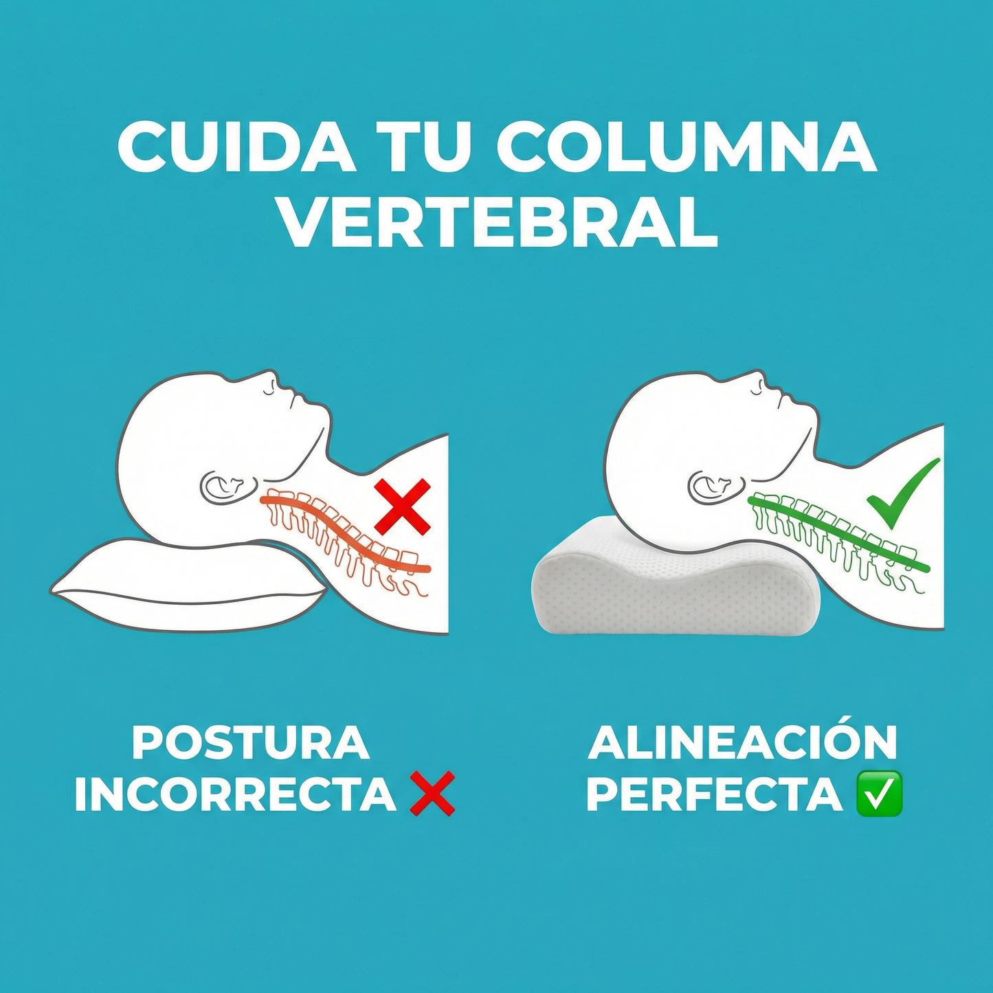 Almohada Viscoelástica Cervical - CerviFit™