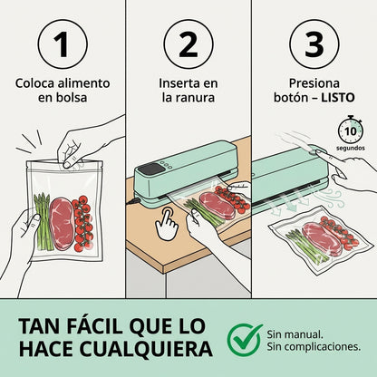 Envasadora al Vacío Compacta - No tires más comida