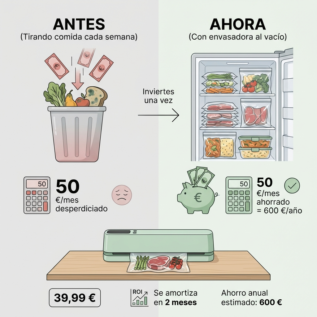 Envasadora al Vacío Compacta - No tires más comida