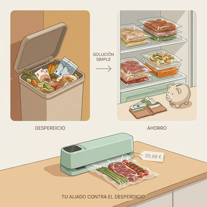 Envasadora al Vacío Compacta - No tires más comida